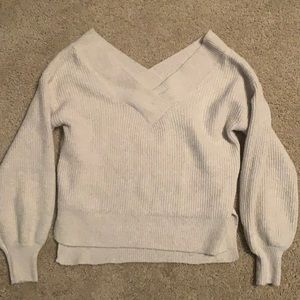 Cream, very soft, off the shoulder sweater top